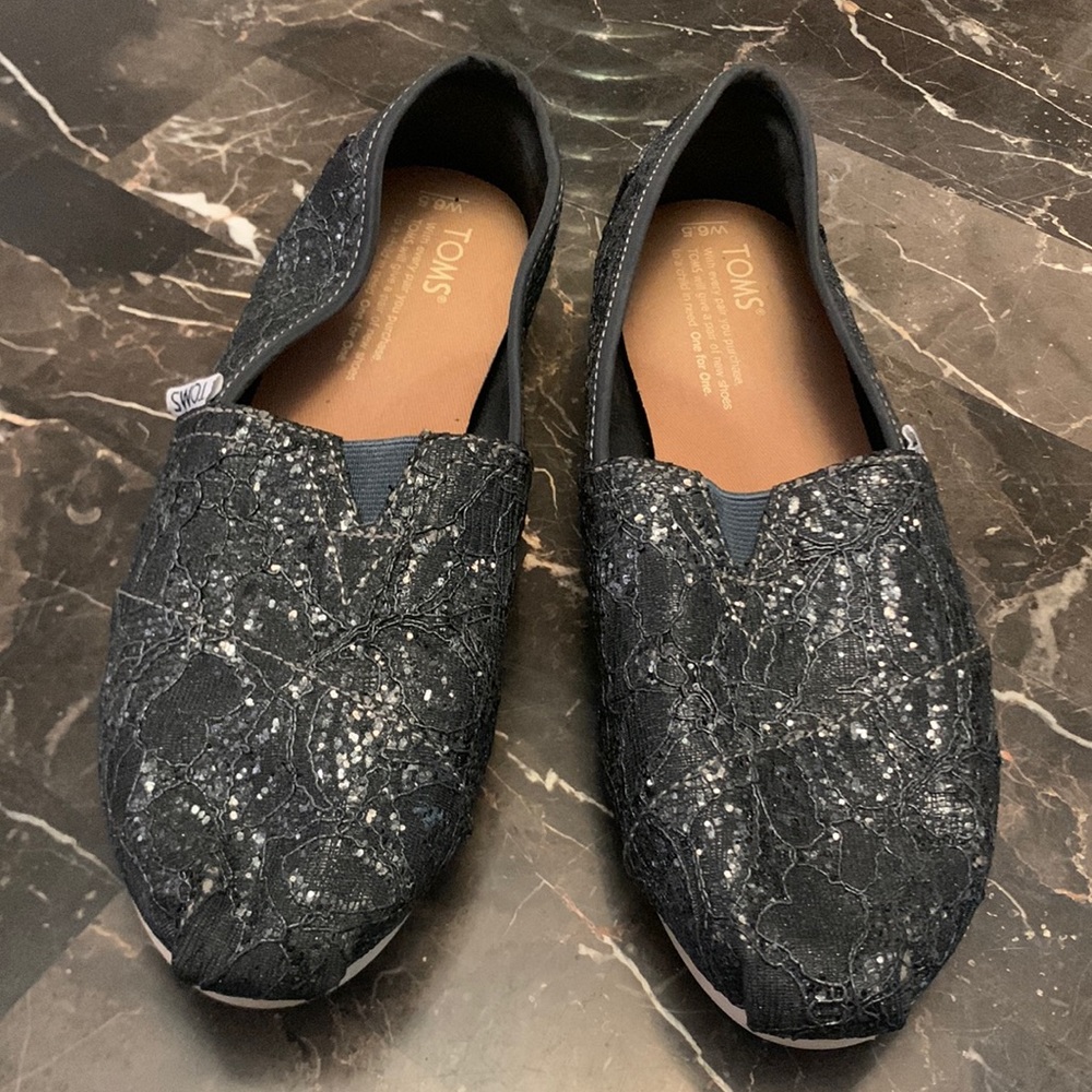 Toms sparkly flats
